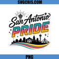 San Antonio Pride PNG, Retro Rainbow City Skyline PNG, Go Spurs Go Sport PNG