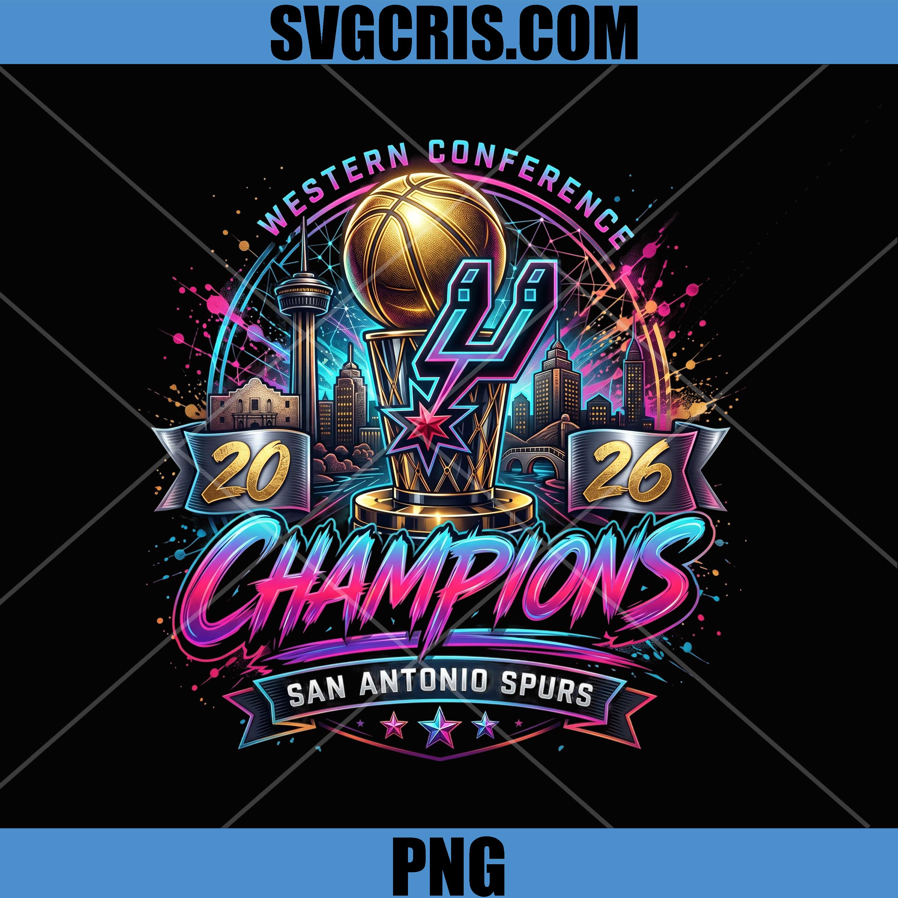 San Antonio Spurs Champions PNG, Western Conference 2026 PNG