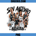 San Antonio Spurs Team Collage PNG, Spurs Basketball Art PNG