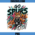 Go Spurs Go Coyote Mascot PNG, San Antonio Spurs Fan Art PNG