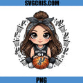 Cute Spurs Girl Chibi Basketball Design PNG, San Antonio Fan Art PNG