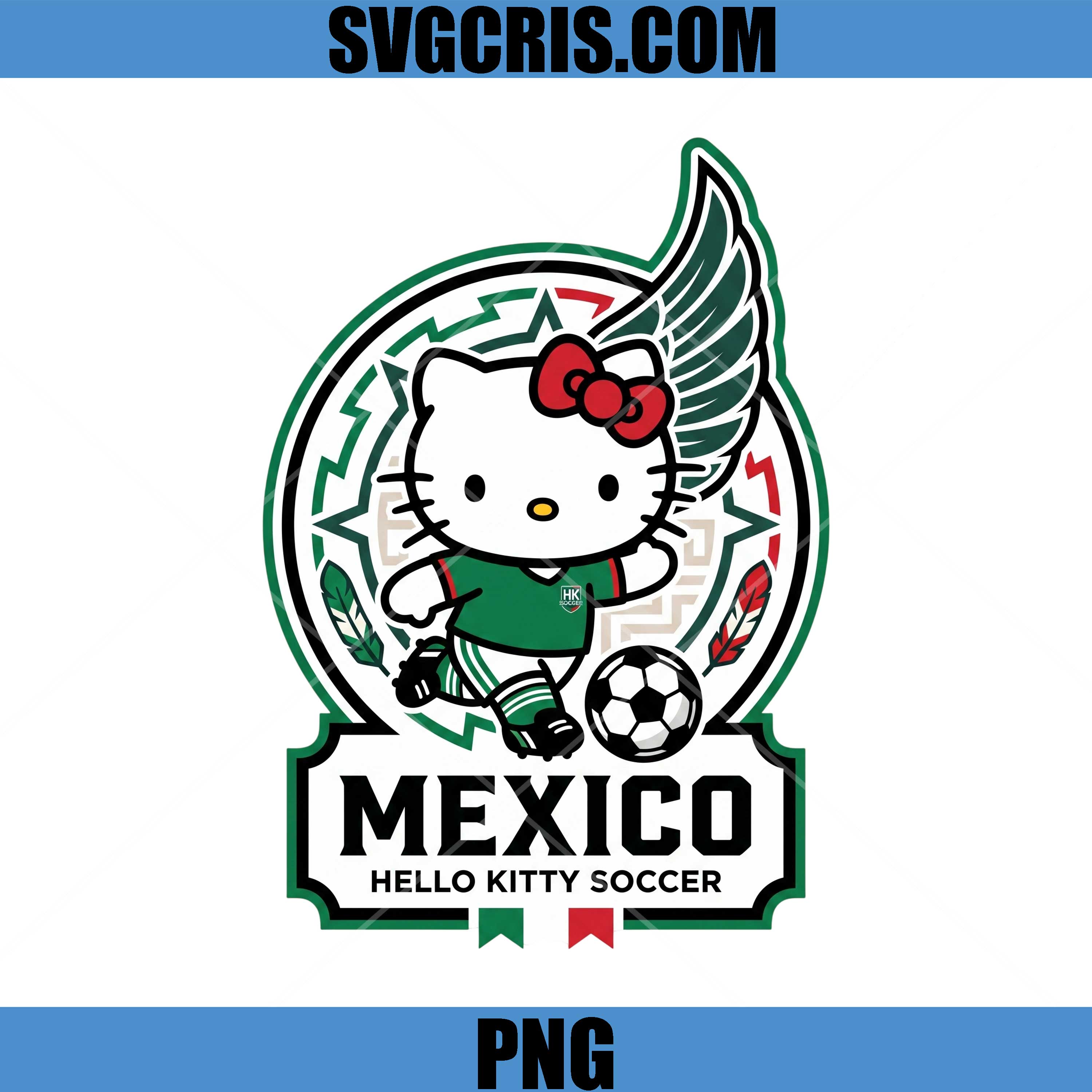 Mexico Football Kitty PNG, Hello Kitty Soccer Fan PNG