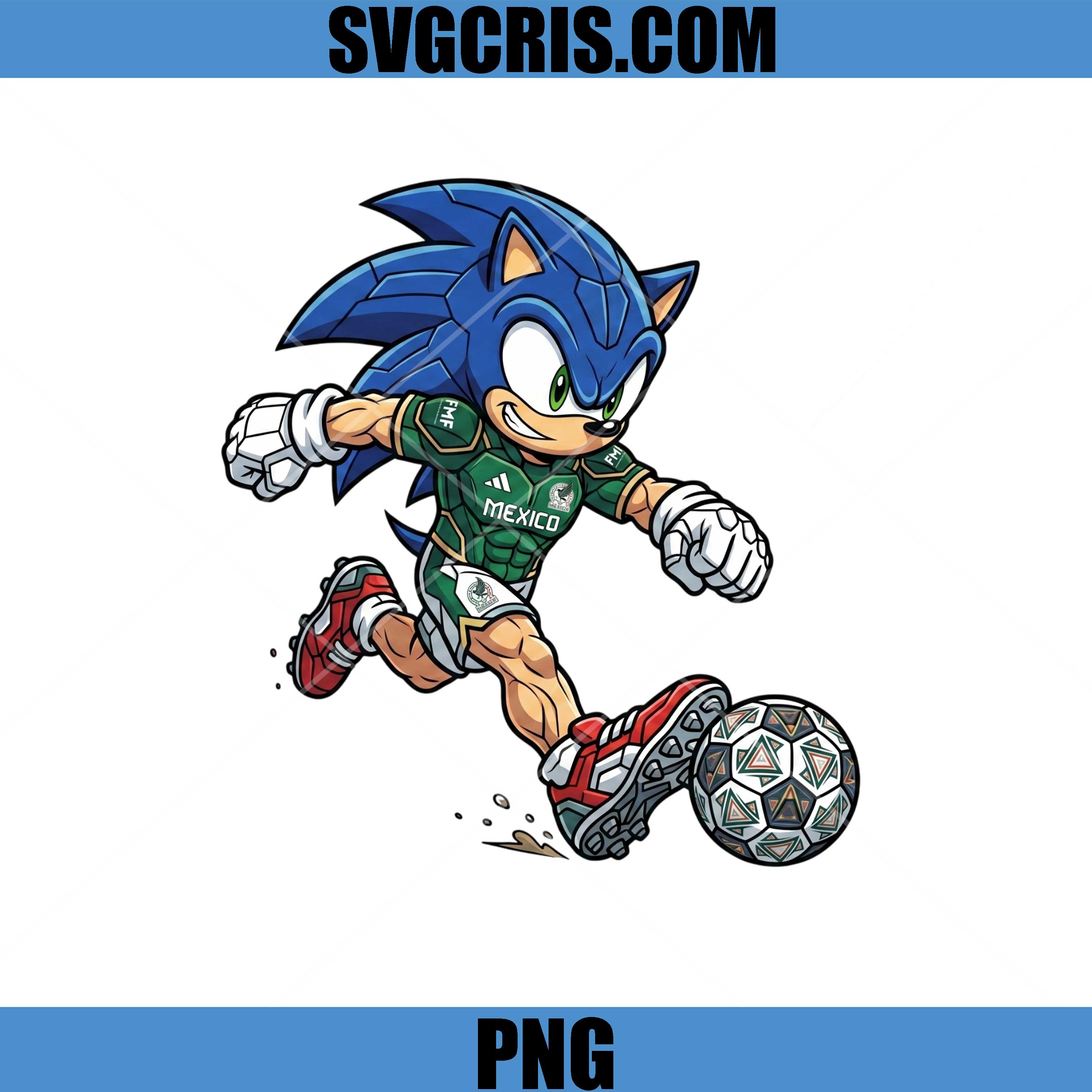 Sonic Mexico Soccer PNG, Sonic Mexico Football Player PNG