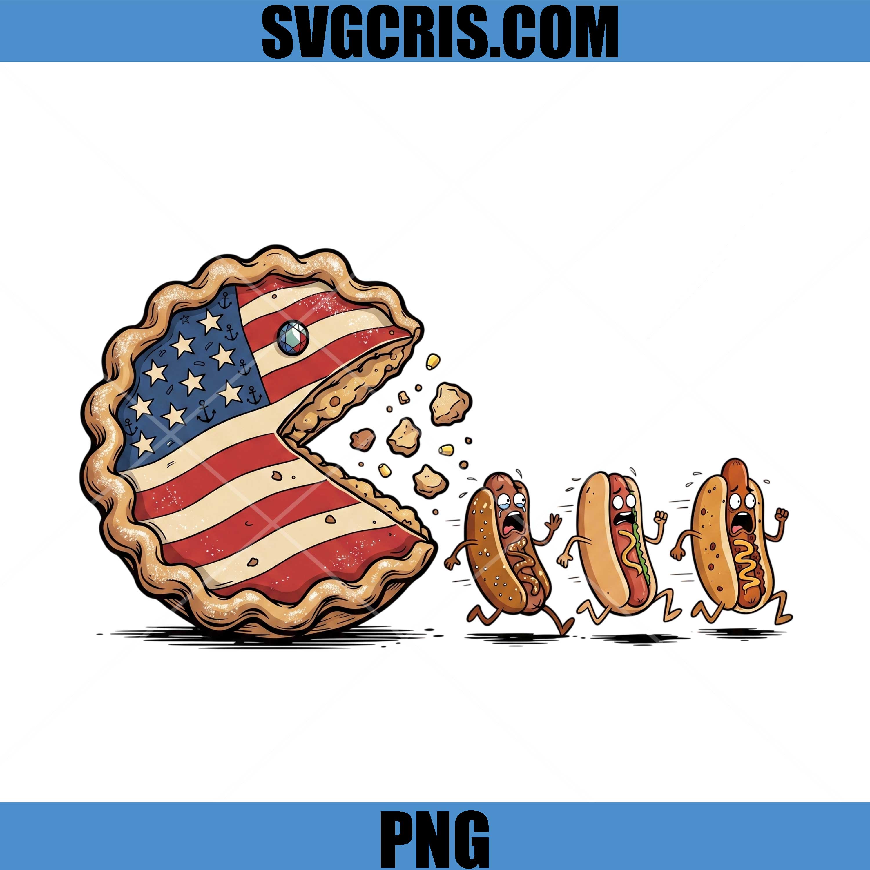 American Pie Hotdog PNG, Funny Fourth Of July Food PNG