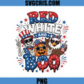 Red White And Boo Halloween PNG, Patriotic Spooky Party PNG