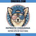 Patriotic Chihuahua Dog PNG, Retro 4th Of July PNG