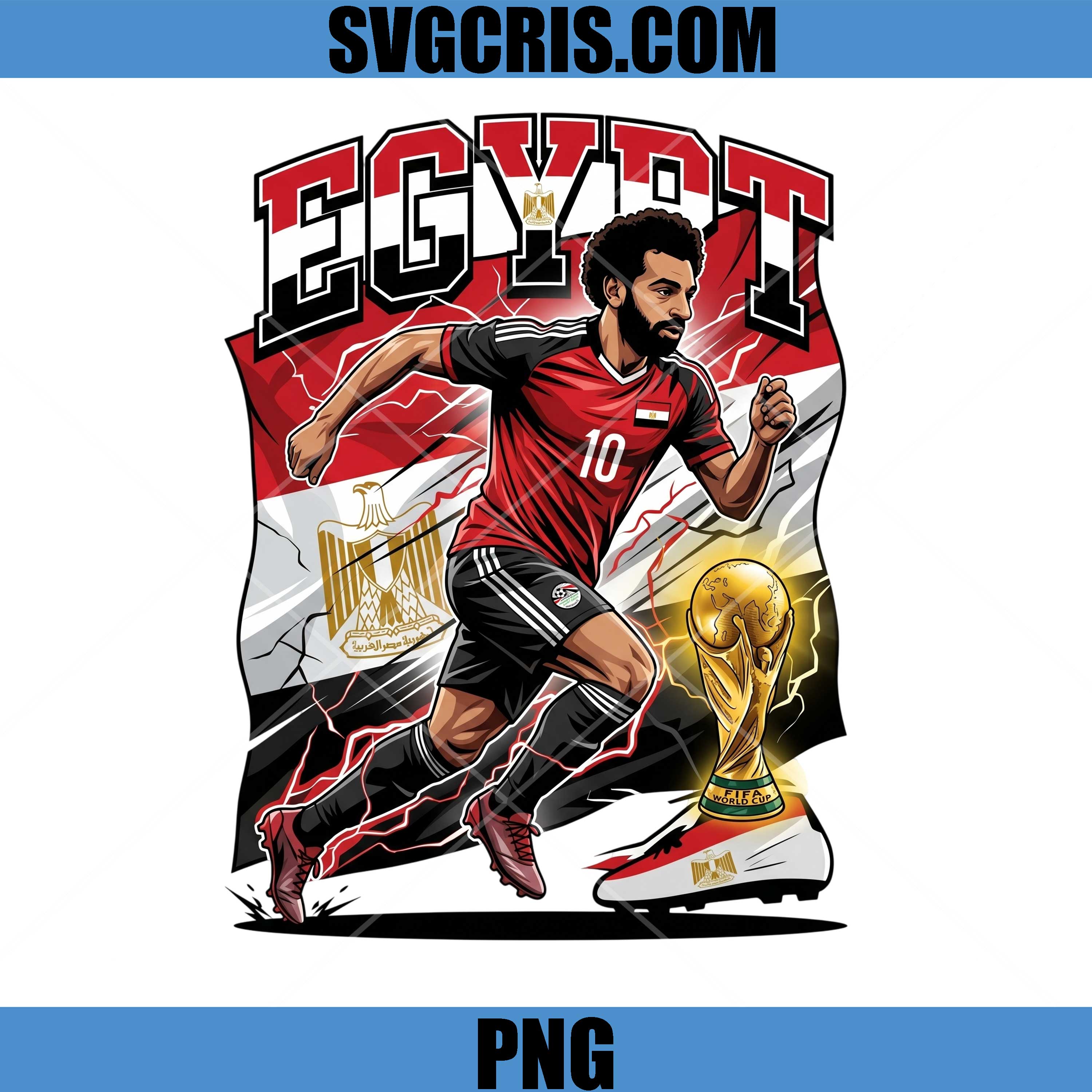 Egypt Mohamed Salah Number 10 PNG, Egyptian Football Star Word Cup PNG