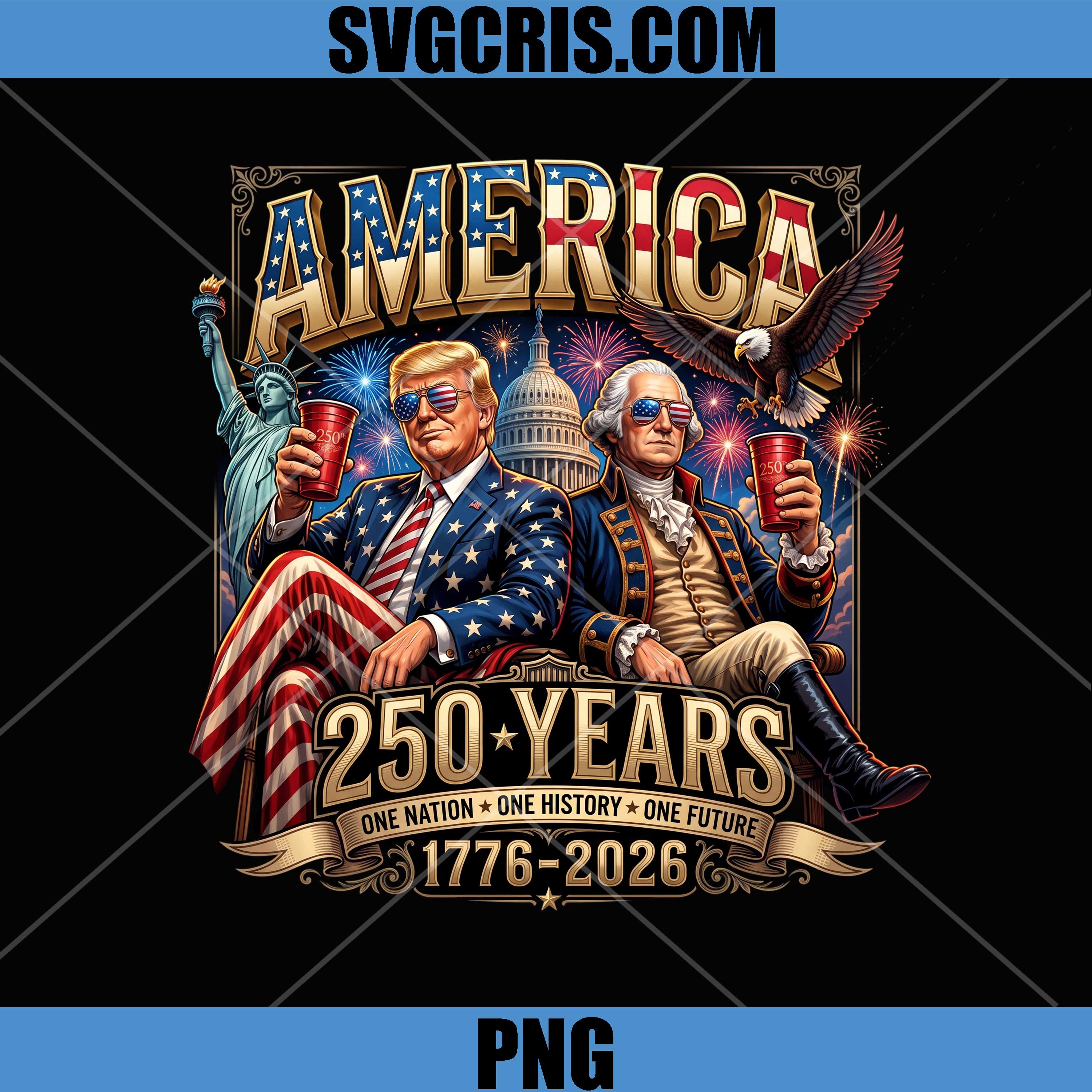 Patriotic America Leaders Trump PNG, Trump Washington Patriotic PNG