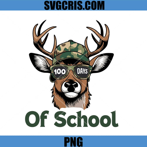 100 Days School Deer PNG, Cool Buck Teacher Student PNG