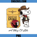 Snoopy Cowboy PNG, Natural American Spirit PNG, A Way Of Life Snoopy PNG