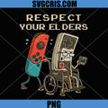 Respect Your Elders PNG, Gaming Funny Gamer Controller 80s PNG