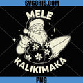 Christmas Mele Kalikimaka PNG, Santa Shaka Hawaii PNG