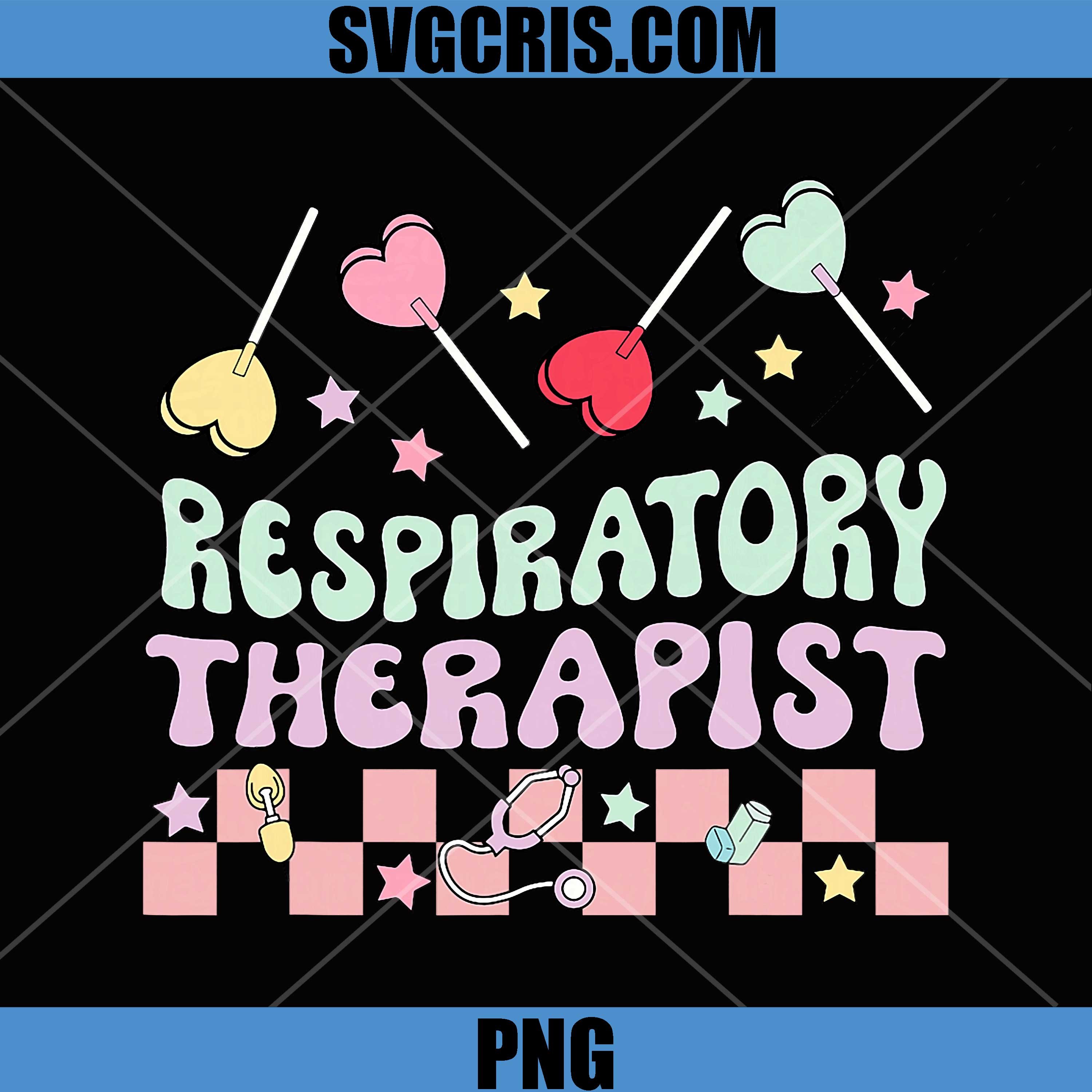 Retro Respiratory Therapist PNG, Lollipops Valentines RT Nurse PNG