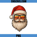Santa with Sunglasses PNG, Funny Christmas PNG