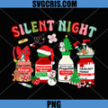 Retro Silent Night Xmas PNG, Nurse Christmas Doctor Er Nurse PNG