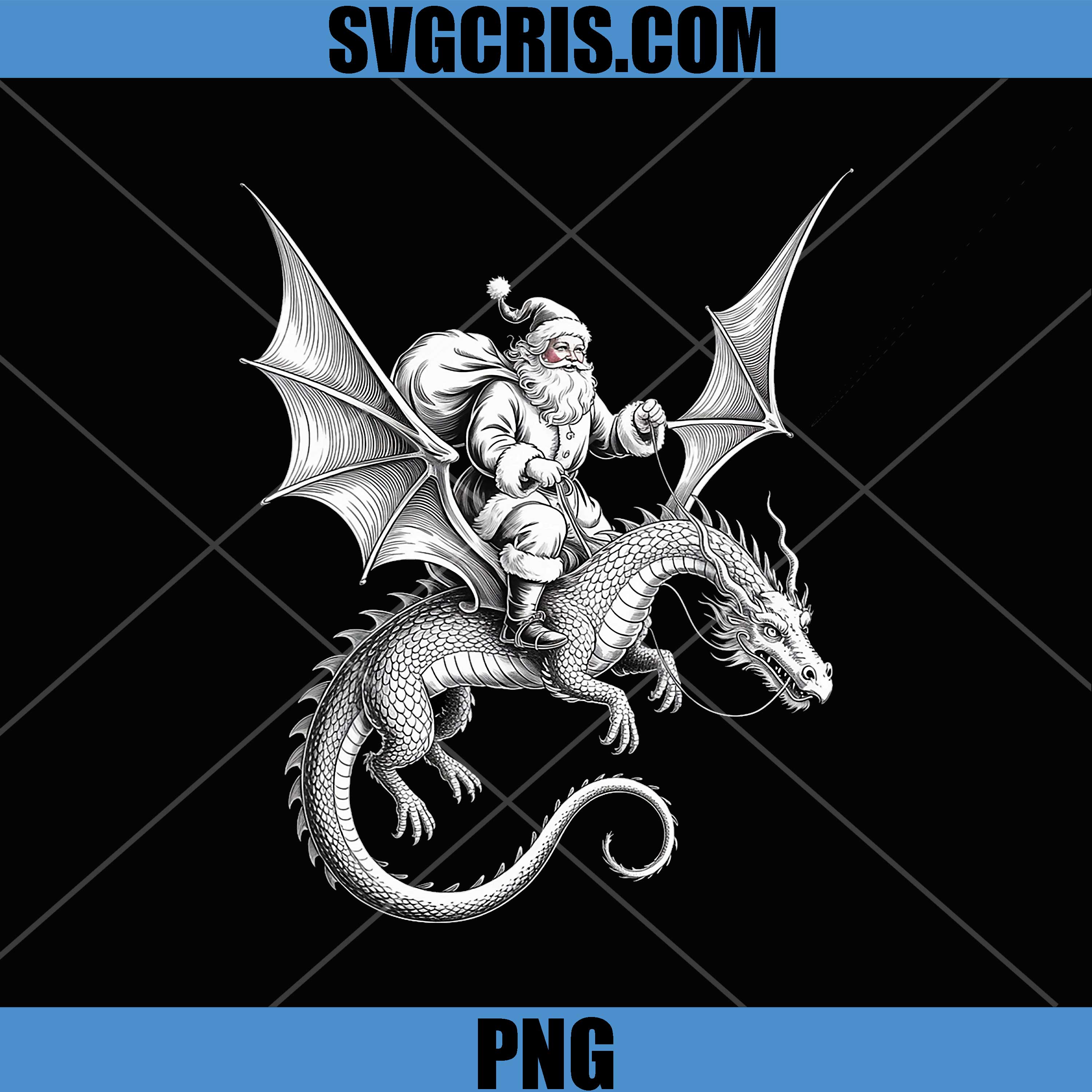 Viking Pagan Celtic Christmas PNG, Santa Fantasy Dragon PNG