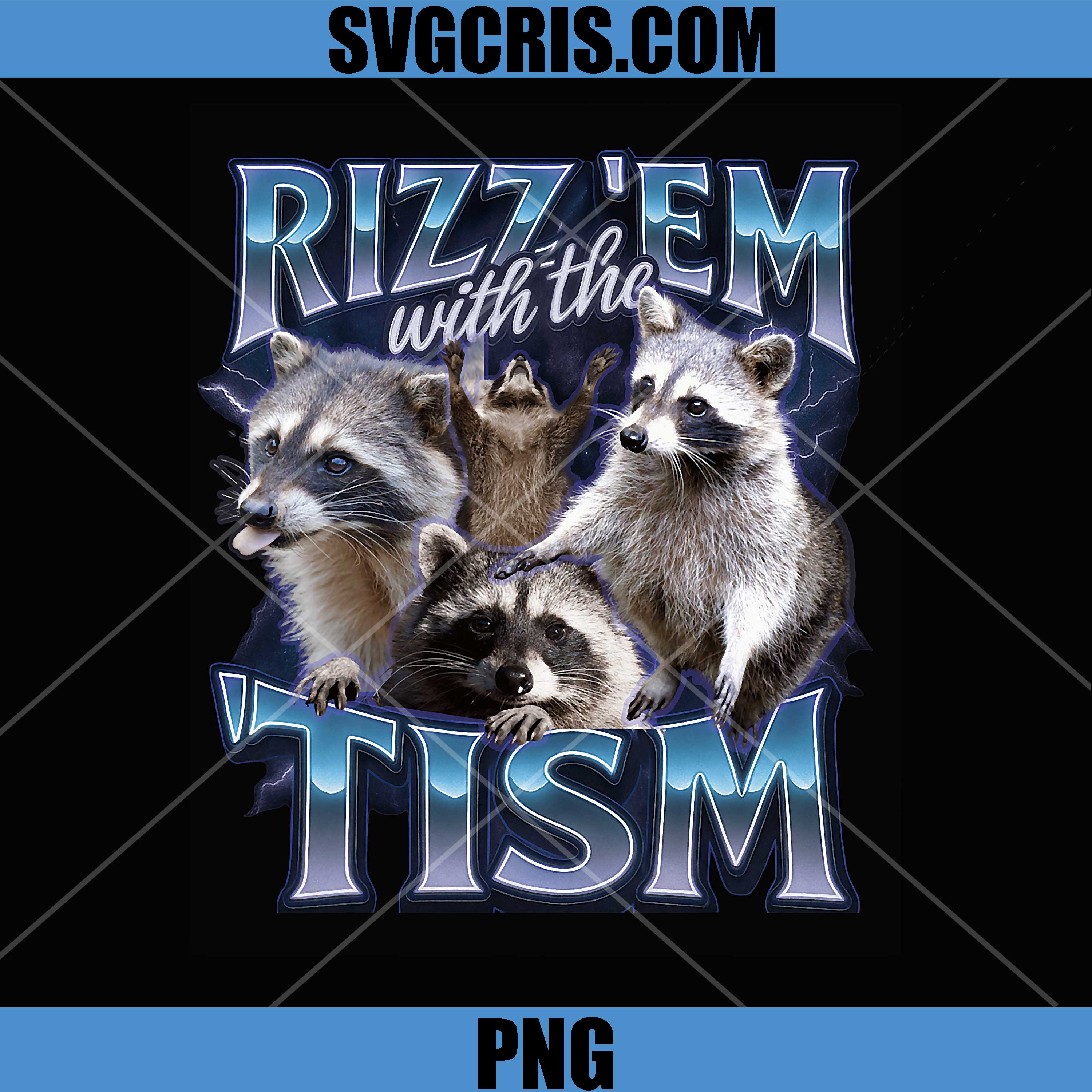Rizz em with The Tism PNG, Racoon PNG