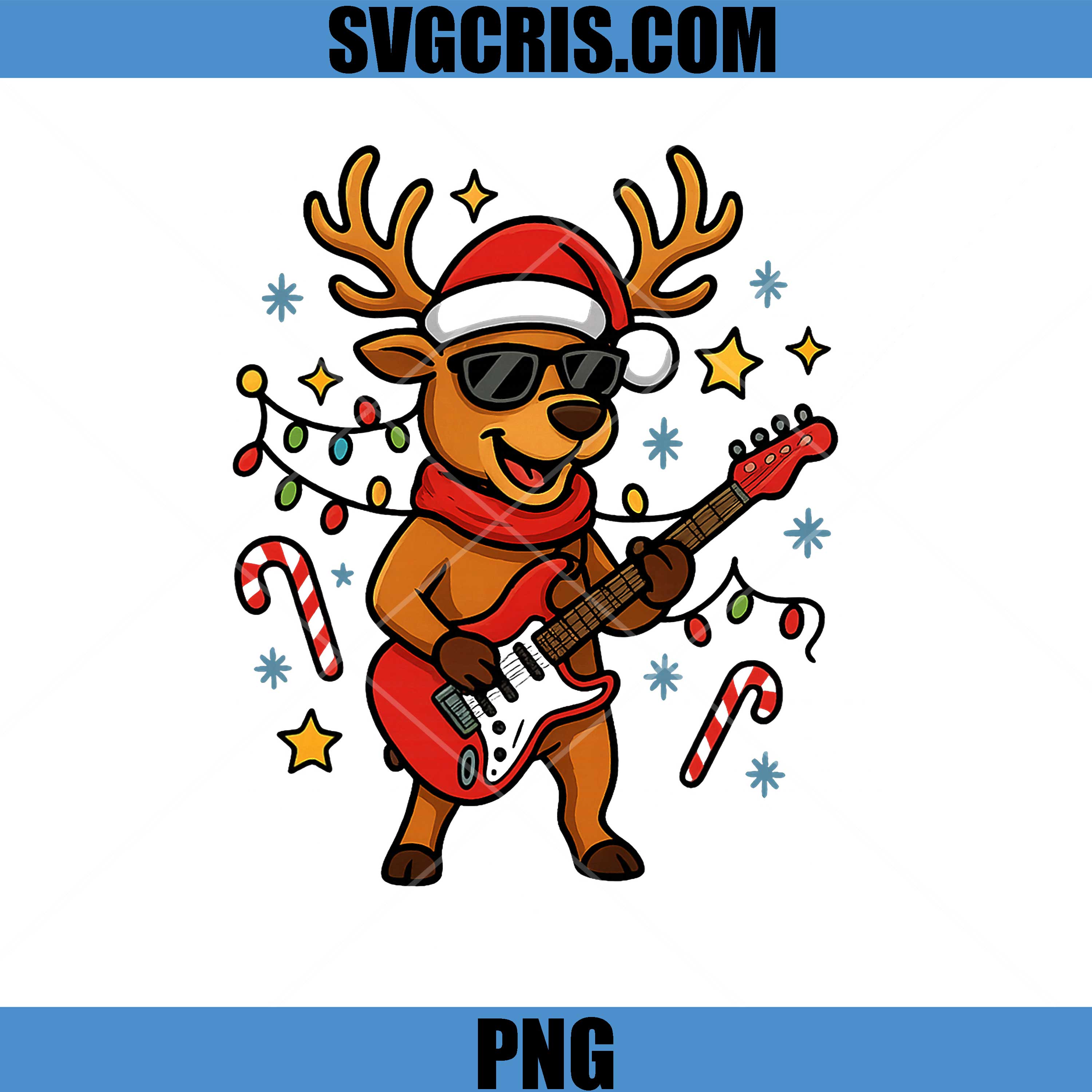 Rockin’ Reindeer PNG, Christmas Groove PNG