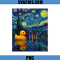 Duckie Ducky PNG, Van Gogh Style Starry Night Funny PNG