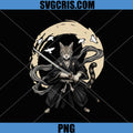 Samurai Cat Japanese Art PNG, Warrior Bushido Katana PNG