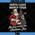 Santa Claus World Tour Guitar PNG, Rocking Around The Christmas Tree PNG
