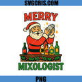 Merry Mixologist Santa Bartender PNG, Funny Christmas Bartender PNG