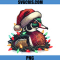 Santa Mallard Duck with Christmas PNG, Lights Hunting Season PNG