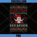 Santa Says Six Seven PNG, Christmas Funny 67 Meme PNG