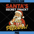 Santa Secret Snack Popcorn PNG, Lovers Family Matching Crew PNG