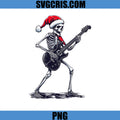 Santa Skeleton Playing Electric PNG, Guitar Guitarist Christmas PNG