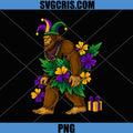 Sasquatch Mardi Gras PNG, Bigfoot Beads Party PNG