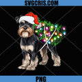 Schnauzer Dog Xmas Tree PNG, Lighting Christmas PNG
