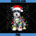 Schnauzer Dog with String PNG, Lights for Christmas PNG