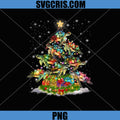 Sea Turtles Christmas Tree Lights PNG, Santa Hat Merry Christmas PNG