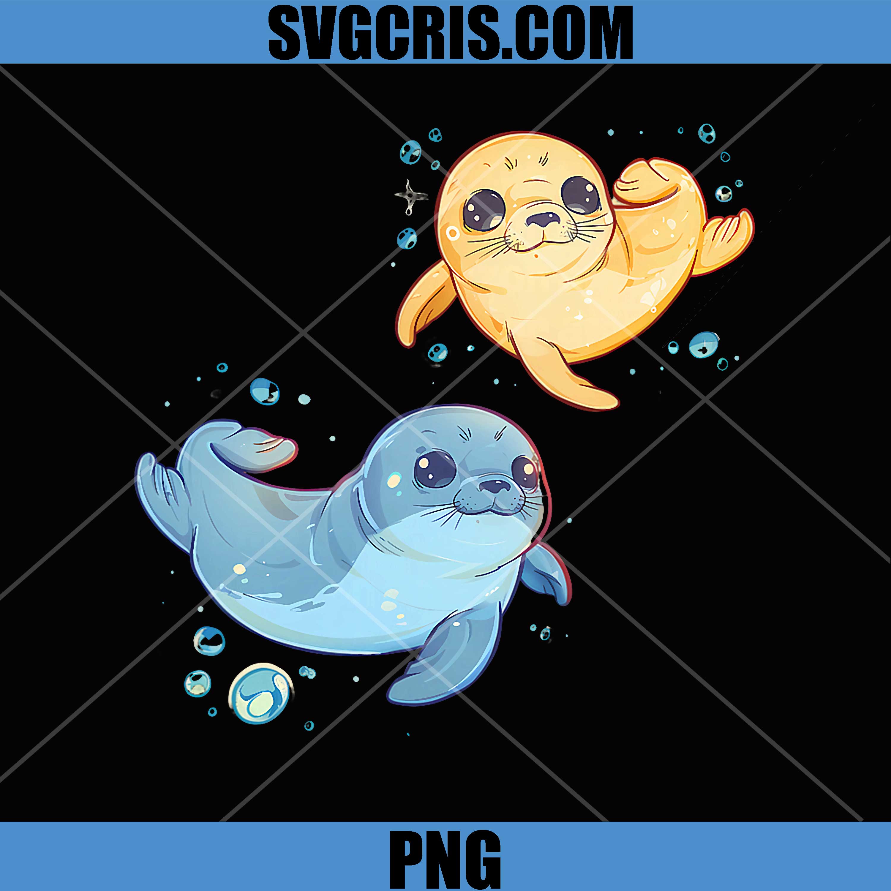 Seal Ocean PNG, Sea Animal PNG, Marine Mammal Motif Seal Lover PNG