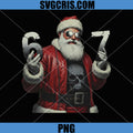Six Seven 6 7 Meme with Santa Claus PNG, Merry Christmas PNG