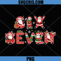 Six Seven Christmas Santa PNG, Cute Santa Characters Festive Design PNG