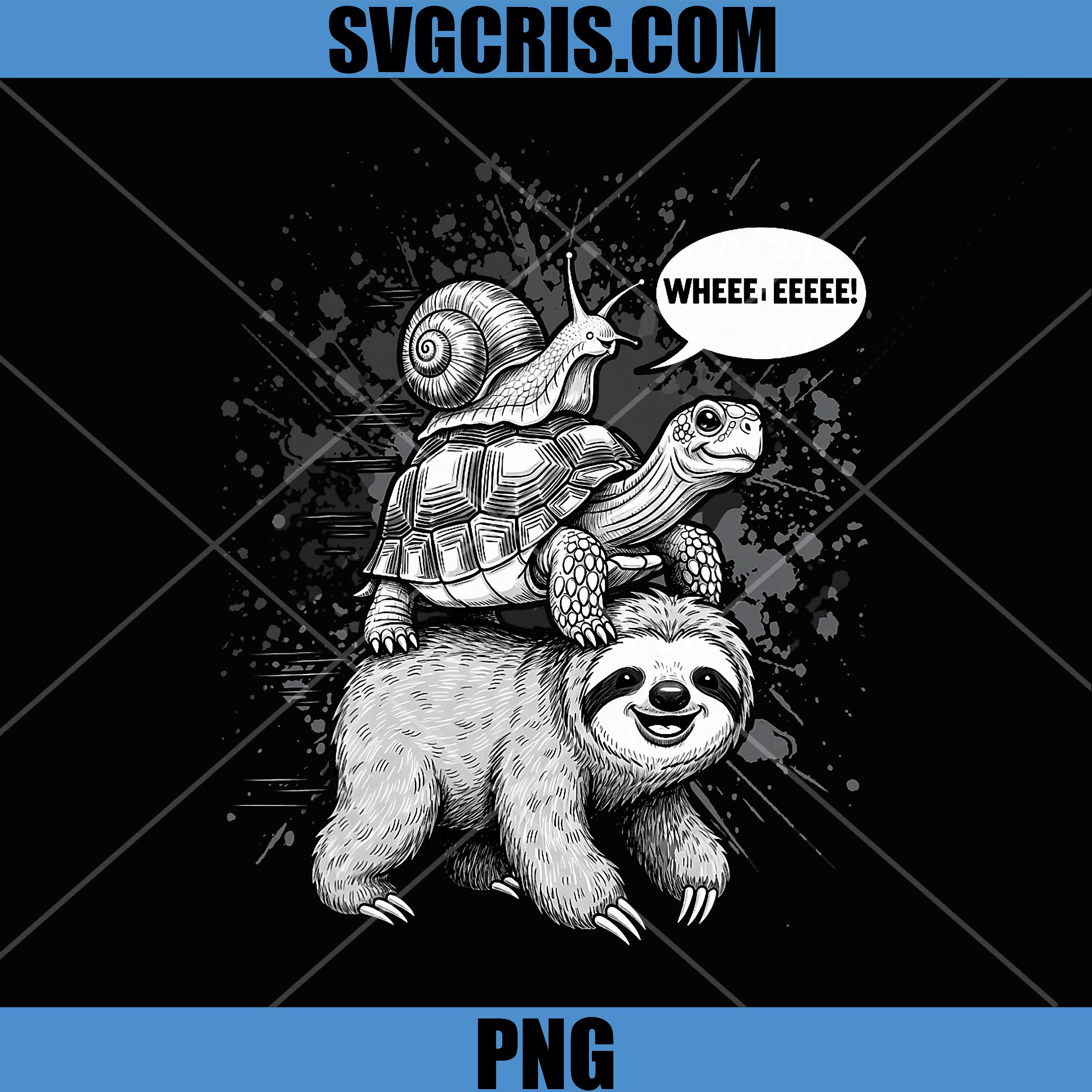 Sloth Turtle Snail Piggyback PNG, Animal Running Wild PNG
