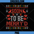 Soon To Be Merry'd Christmas PNG, Engaged Couple Matching Xmas PNG