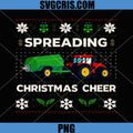 Spreading Christmas Cheer PNG, Xmas Farm Tractor PNG