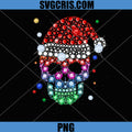 Sugar Skull with Santa Hat PNG, Merry Christmas PNG