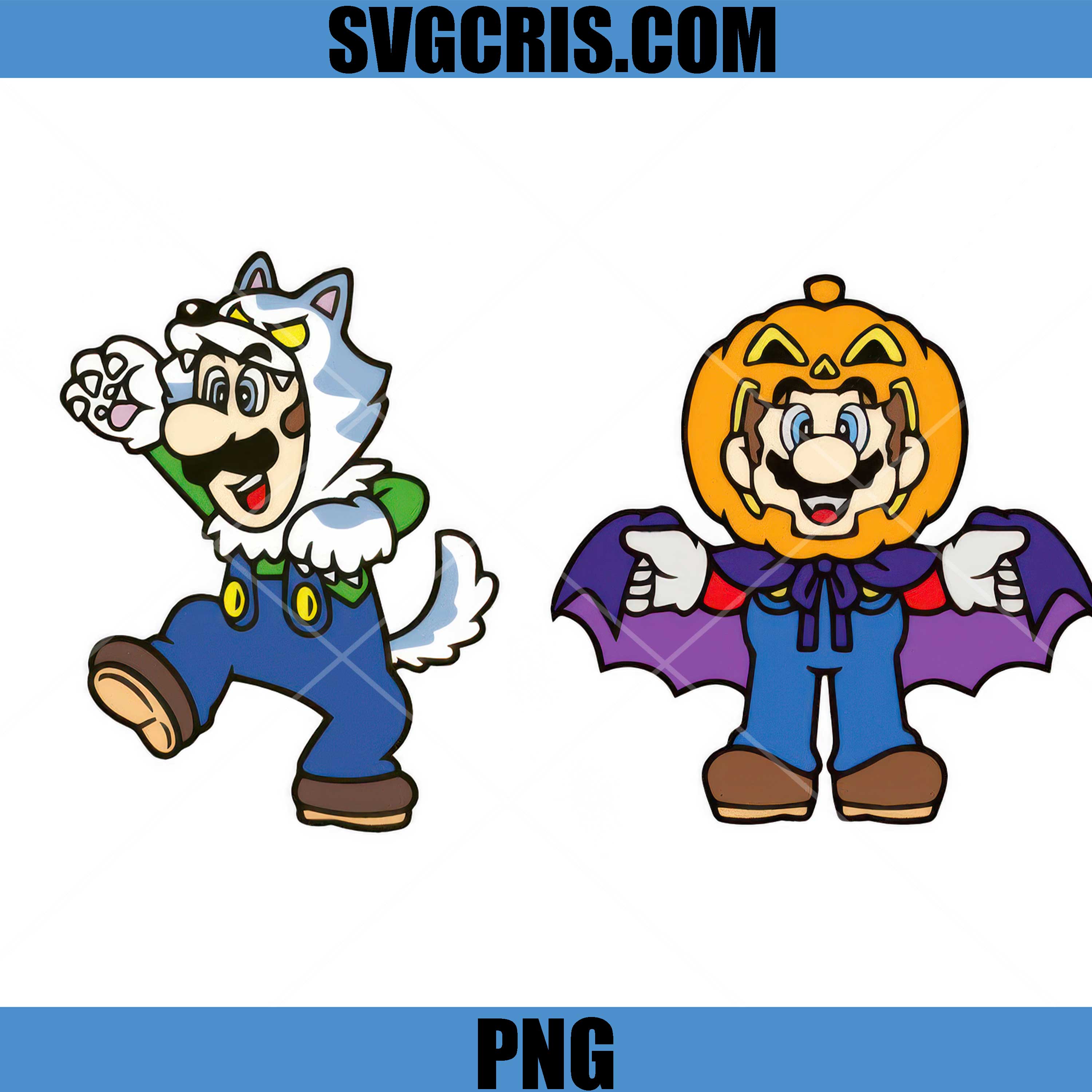 Mario Halloween PNG Bundle, Super Mario Bros PNG