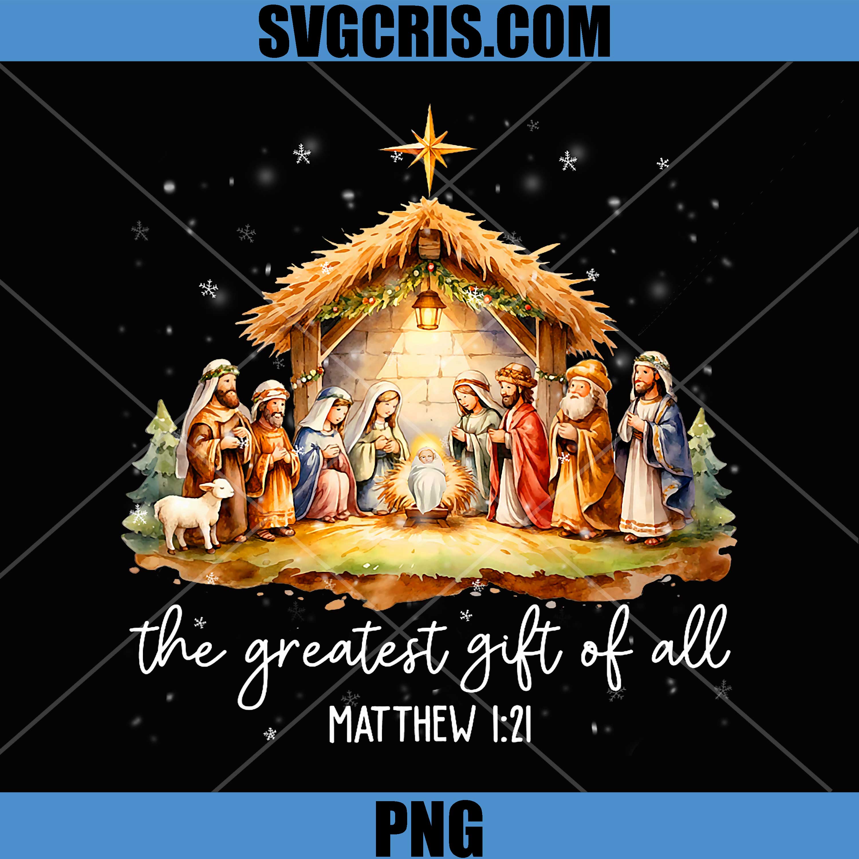 The Greatest Gift for All PNG, Christmas Nativity Jesus Christian PNG