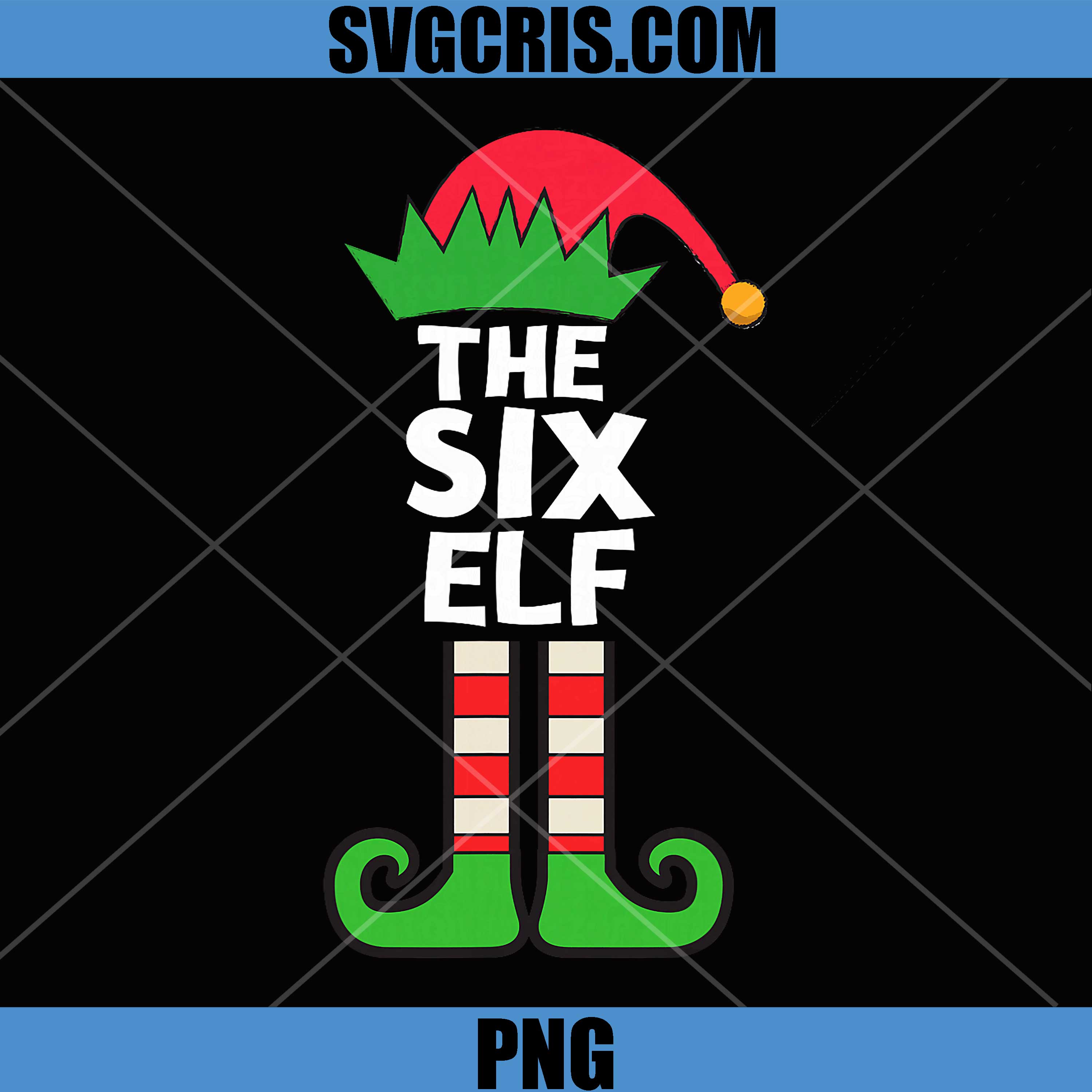 The Six Elf PNG, Matching 67 Elf Family PNG, Christmas Party PNG
