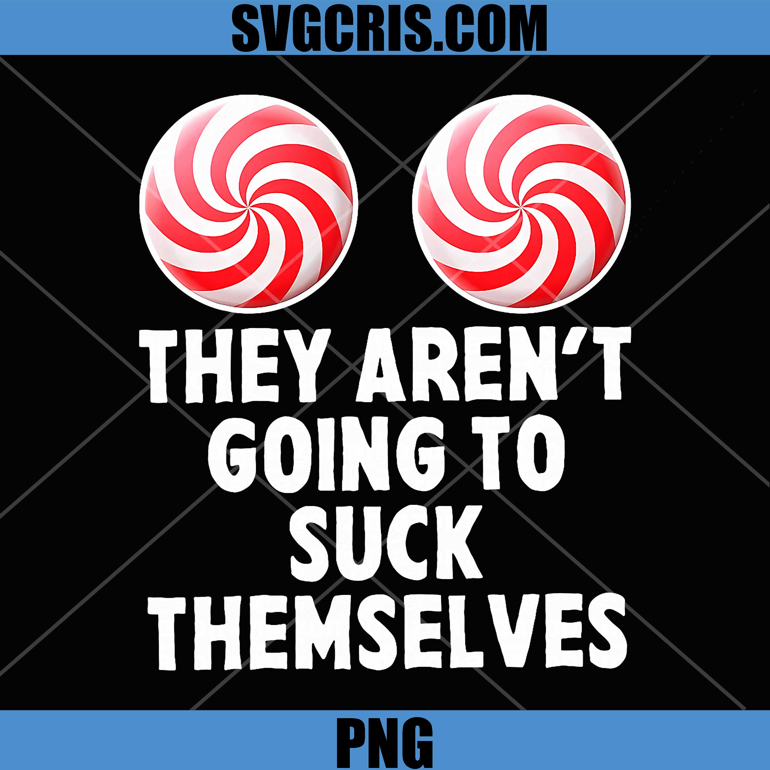 They aren't Going To Themselves PNG, Candy Cane Christmas Couple PNG