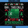 Ohh This Calls For A Spreadsheet PNG, Funny Ugly Christmas Knit PNG