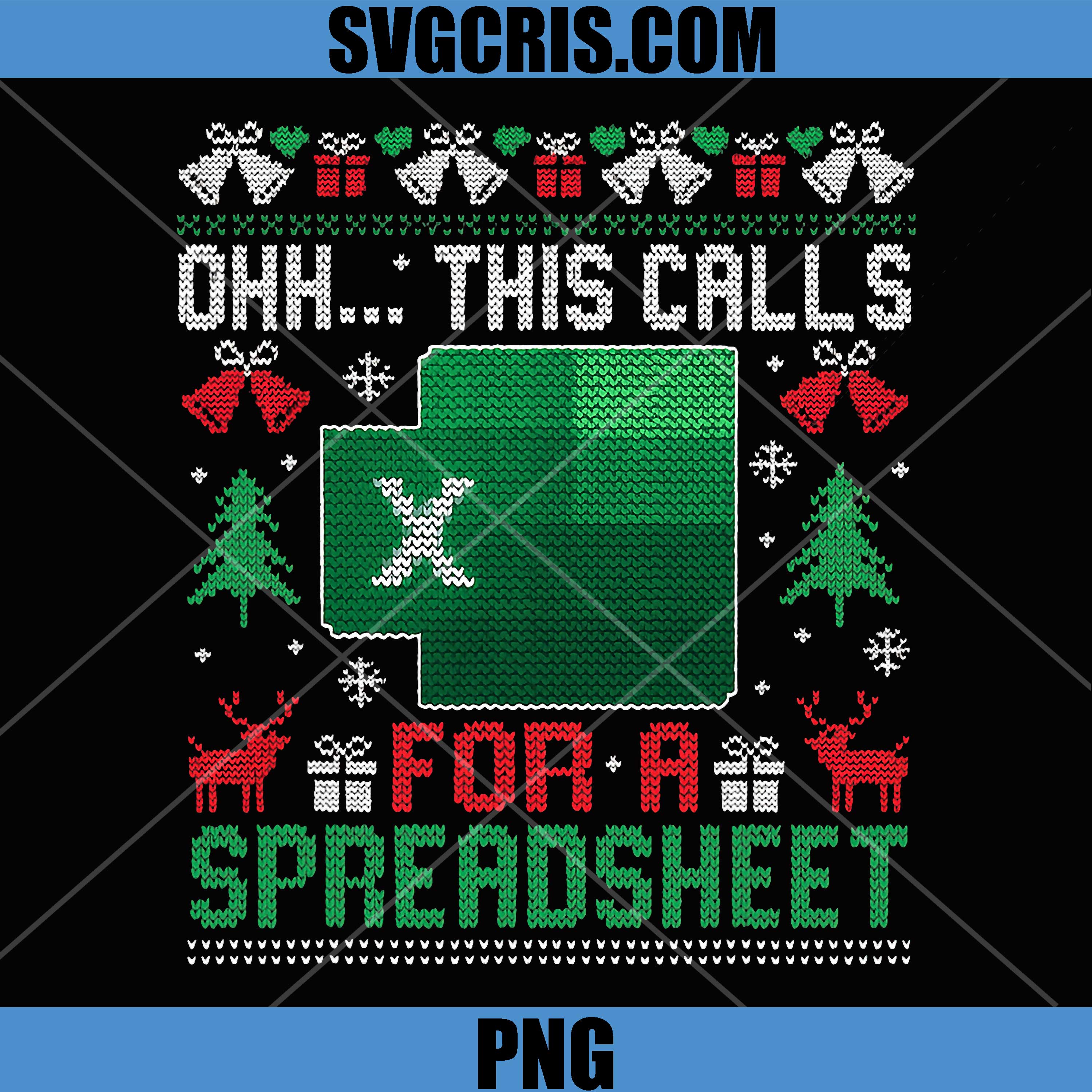 Ohh This Calls For A Spreadsheet PNG, Funny Ugly Christmas Knit PNG