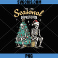 Tis The Seasonal Depression PNG, Christmas Santa Skeleton PNG