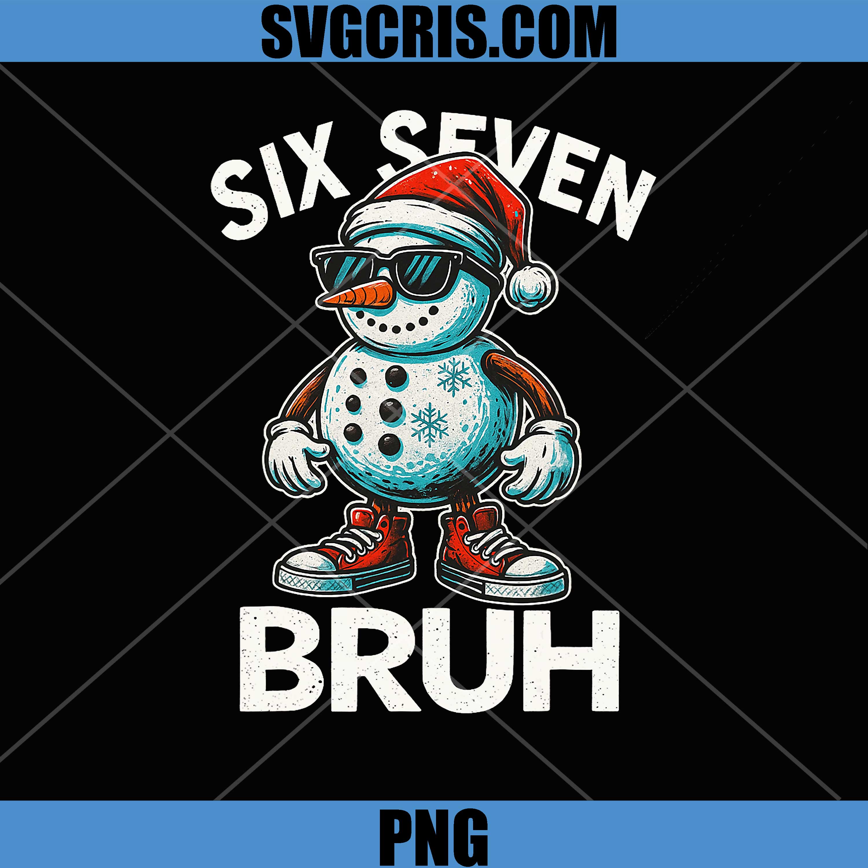 Trending Christmas 67 PNG, Meme Six Seven Snowman Gen Z Alpha PNG