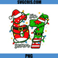 Six Seven Christmas Numbers PNG, Funny Xmas 67 Santa Elf PNG